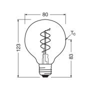 OSRAM LED Vintage G80 E27 4,6W 927 Spiral Filament clear dæmpbar