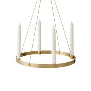 ferm LIVING Lysestage Circle, Ø 38 cm, poleret, messing