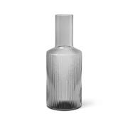 ferm LIVING Ripple-karaffel, grå, 1 L, glas, mundblæst