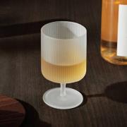 ferm LIVING Ripple vinglas, hvid, 270 ml, glas, sæt med 2 stk