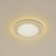 Lindby LED indbygningslampe Toka, 4,9 W, hvid, plast, CCT