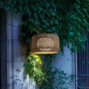 Bover udendørs LED-væglampe Fora A, grafitbrun/brun, Ø 50 cm