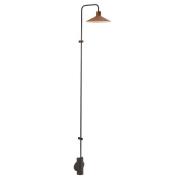 Bover LED-væglampe Platet A/06, sort/terracotta, 154 cm