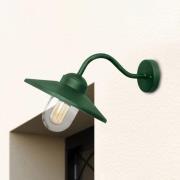 Udendørs væglampe Klampenborg, grøn, lygte, stål