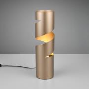 Stream bordlampe, brun, højde 35 cm, metal, GU10