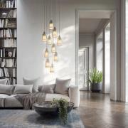 Karman hængelampe Alibaglass Small, 10 lyskilder, bronze