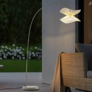 Lindby udendørs gulvlampe Valdorin, beige, 199 cm, IP44