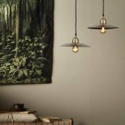 PR Home hængelampe Como, guld, Ø 28 cm, metal, stikprop