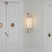 UMAGE væglampe Lemon Squeeze 2 lyskilder, længde 77 cm stålfarvet