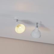 Loftlampe Elba, 34 cm, 2 lyskilder, hvid, metal, E27