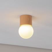 Loftlampe Boomo, Ø 12 cm, træ