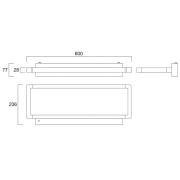 Sylvania LED-væglampe Areum, 60 x 24 cm, hvid, 840, DALI