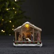 Nativity LED-dekorationslampe, batteridrift, 19 cm