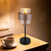 Milley bordlampe, højde 47 cm, bronzefarvet, metal