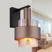 Milley væglampe, højde 30 cm, bronzefarvet, metal