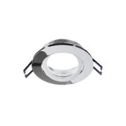 Samsola forsænket loftlampe, skinnende sølv, Ø 8 cm, metal