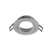 Samsola forsænket loftlampe, aluminiumsfarvet, Ø 8 cm, metal