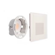 LED-vægindbygningslampe SET Alwaid, matteret glas, 8 x 8 cm, 2.700 K