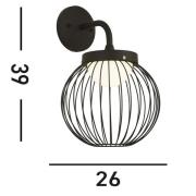 Udendørs LED-væglampe X Cabin, IP44, sort, metal