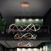 LED-hængelampe Molly, 3-trins, dæmpbar, Ø 110,3 cm, rosaguld