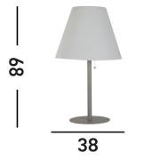 Venice I LED-bordlampe, IP44, hvid/sølv