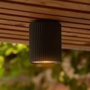 Loftlampe Kyklop Ripple, sort, aluminium, GU10