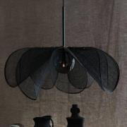 Hængelampe Styrka, Ø 75 cm, sort/røggrå, bananfiber