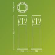 Philips LED-sokkellampe Avery, sort, IP44