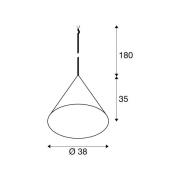 SLV Hængelampe Magico, Ø 38 cm, hvid mat, metal