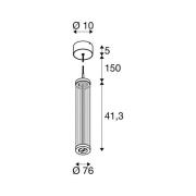 SLV LED-pendellampe Quimera, bronzefarvet, Ø 8 cm, CCT
