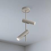 Loftspot Leda 2, taupe, 2 lyskilder, stål, GU10, højde 55 cm