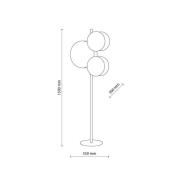 Pulse gulvlampe, juteskærme, naturbrun/hvid, 3-flamme