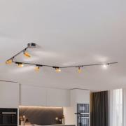 Lumaro skinnesystem, spots, 7 lyskilder, guld, Ø4cm,48V,dæmpbar