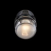 Oluce LED-væglampe Fresnel, kromfarvet, aluminium, glas, 2.700 K