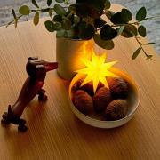 STERNTALER LED-stjerne, gul, Ø 11 cm, 9 takker, IP44 batteri