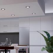 EGLO connect Smart LED-indbygningslampe Fueva 6-Z, sort, Ø12cm