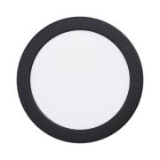 EGLO connect Smart LED-indbygningslampe Fueva 6-Z, sort, Ø16cm