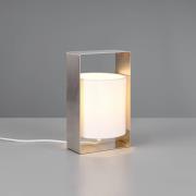 Bordlampe Pail, nikkel mat, metal, højde 27 cm