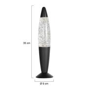 Bordlampe Volcan 4187, sort, glittereffekt, E14