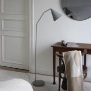 Markslöjd LED-gulvlampe Funil, grå, metal, dæmpbar