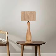 Toba bordlampe, jute, træ, naturlig finish
