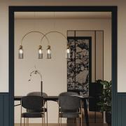 Maytoni hængelampe Antic, røggrå/guld, 4 lyskilder,