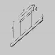 Maytoni LED-hængelampe Ephoria, hvid, aluminium, længde 116 cm