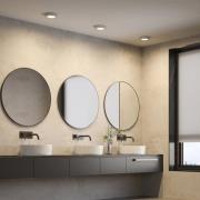 Prios LED-loftlampe Edwina, sølv, 18 cm, sæt med 3 stk