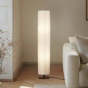 Lindby Gulvlampe Virelle, hvid, tekstil, højde 117 cm, E27