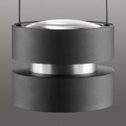 LED-hængelampe Glow-Sphere, Ø 18 cm, sort, metal