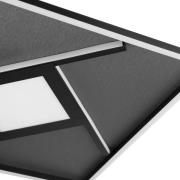 LED-loftlampe Hardy, længde 46 cm sort mat metal/stof