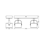 OSRAM LED-loftlampe Jupiter, 2 lyskilder, sølv, metal