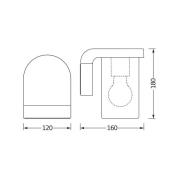 OSRAM udendørs væglampe ENDURA CLASSIC CASCADE, klart glas, IP44