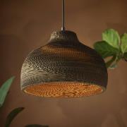 OSRAM Hængelampe HAT, brun, Ø 36 cm, bølgepap, E27